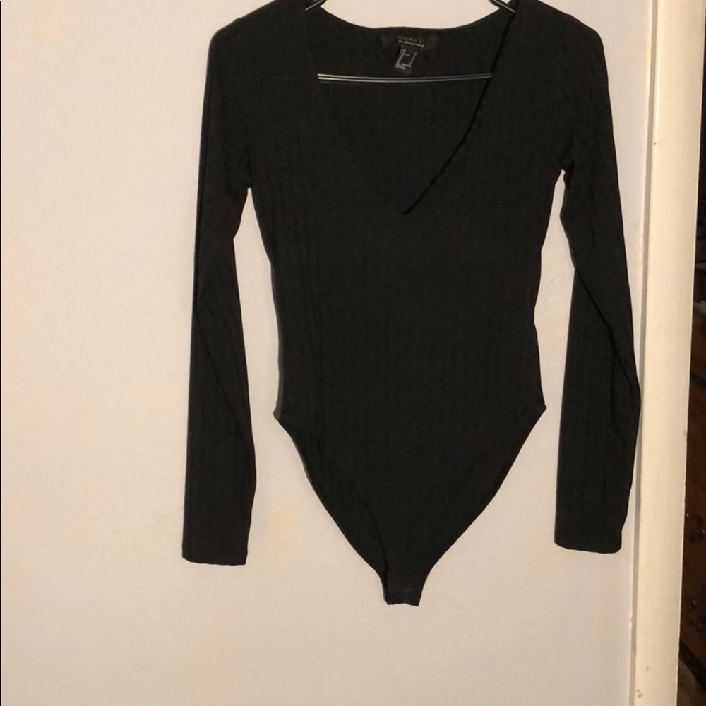 Black long sleeve bodysuit